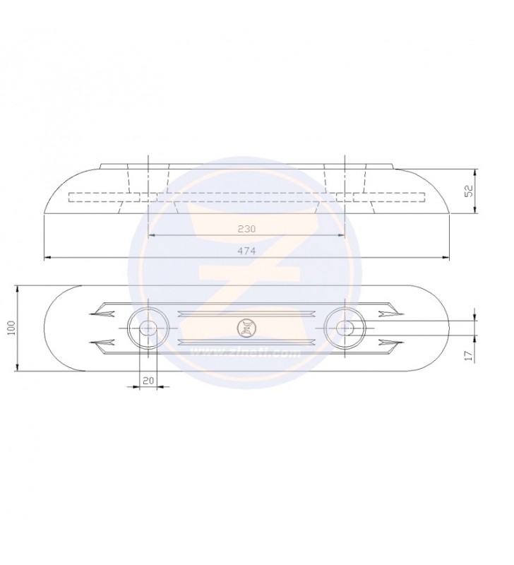 Anodo ovalado 12Kg para atornillar