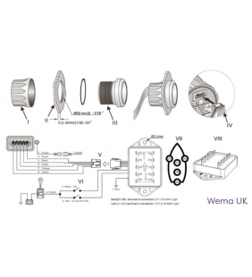 Indicador luces de navegación WEMA negro