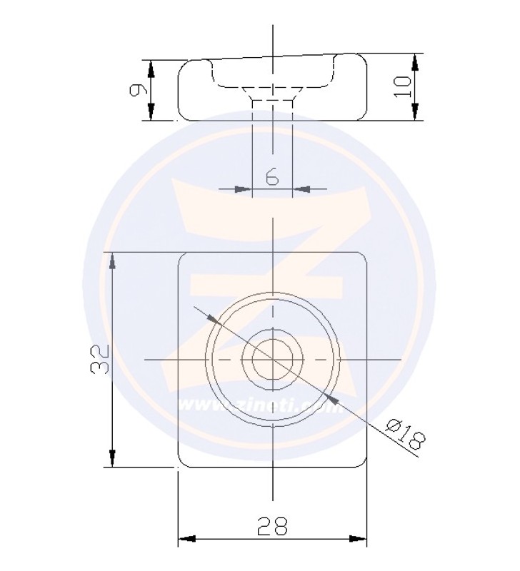 Medidas de Anodo placa para fueraborda Honda Z-7106