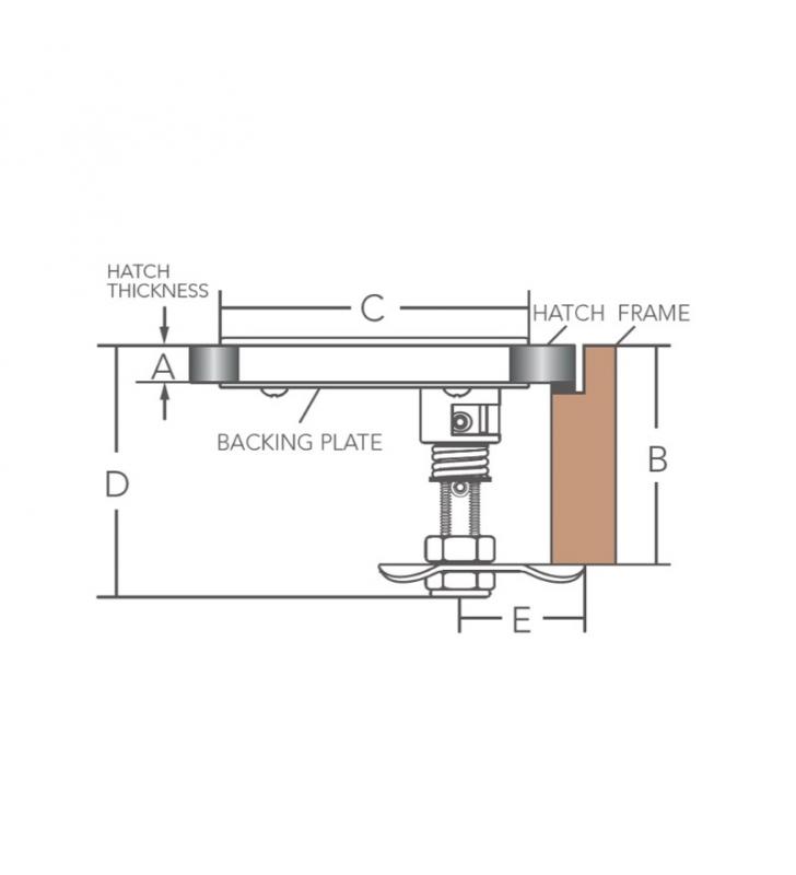 Cierre Tirador T  75X64mm con llave