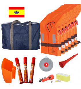 Kit seguridad Zona 5 para 6 personas con bengalas